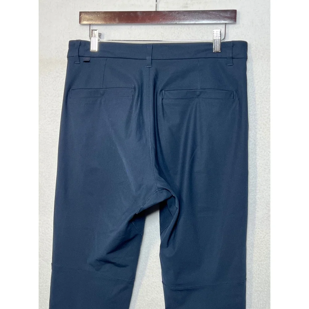 çLululemon Mens Pants Commission Slim Fit 30 Navy Blue Chino Trousers